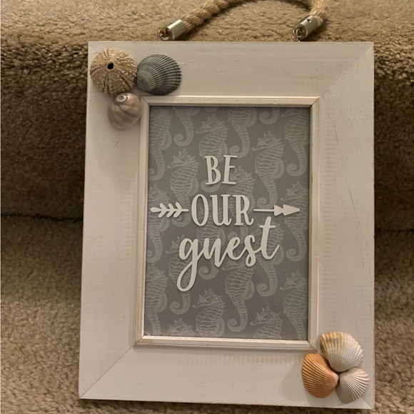 Frame with Beach theme with “Be our Guest” written on it - Picture 2 of 2